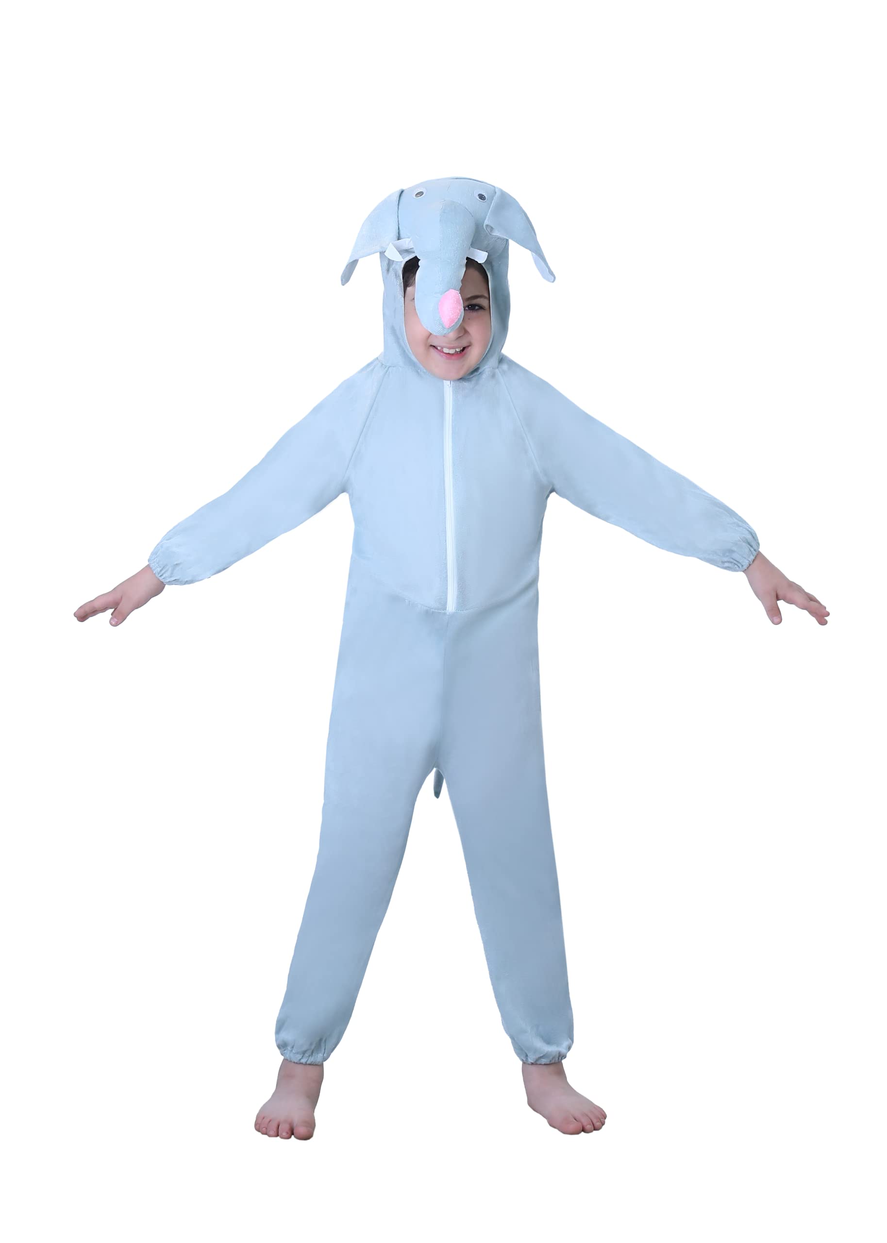 Matissa Kids Animal costumes Boys Girls Pijamas Fancy Dress outfit Cosplay Children (Elephant, L (For kids 105-120 cm tall))