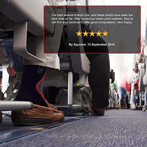 VeloChampion Recovery Compression Socks for Men & Women Ladies (20-30mmhg) Best Flight Socks for Shin Splints, Sports, Leg Pain, Varicose Veins, Deep Vein Thrombosis DVT, Nurses & Maternity Pregnancy