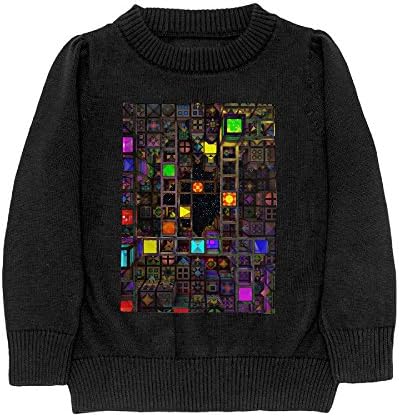 HAPPYSUN Rubik's Cube Papel Rainbow Teenage Boy &amp; Girl Crew Neck Knitted Sweater