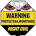 Night Owl Security A-GYSS Reflective Outdoor Yard Stake Sign (Yellow/Black)