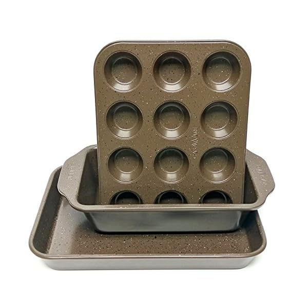 casaWare Toaster Oven 3pc Set (Baking, Loaf and Mini Muffin Pan 12 Cup) The Home Kitchen Store