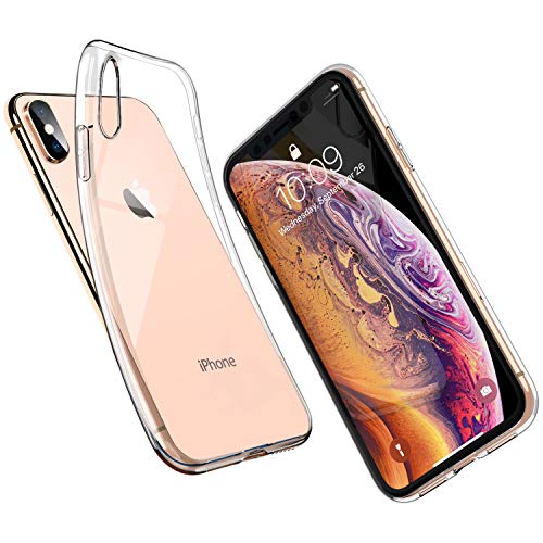 UNBREAKcable iPhone Xs Case iPhone X Case - Crystal Clear, Ultra-Thin Slim Soft TPU Silicone Protective Transparent Case Cover for iPhone Xs iPhone X