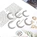 JETEHO 100 Pack Alloy Silver Hollow Filigree Moon Charms Pendant for Jewelry Making