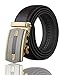 Imperial Men's Ratchet Leather Dress Belt (Gold Buckle w/Brown Leather)