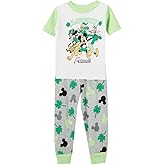 Disney Girls' Minnie Mouse 2-Piece Cotton Matching Pajamas Set, Snug-Fit, Soft & Cute for Kids