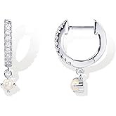 PAVOI 14K Gold Plated S925 Sterling Silver Post Lightweight Drop/Dangle Huggie Earrings for Women | Religious Ornament: Cross, Evil Eye, Clover, Celtic | Dainty Earrings for Women