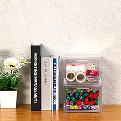 Yieach 2 Pack Stackable Makeup Organizer Storage