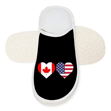 Amazon Com Iipook Canada American Flag Heart Printed Unisex
