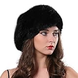 FURTALK Women's Winter Warm Rabbit Fur Beret Hat