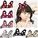 CÉLLOT 6 Pack Mouse Ear Clips, Glitter Sequins Hair Bows Cute Mouse Ears Hair Clips Barrettes for Women Girls Hair Accessories for Costume Party Favor Halloween Christmas Decoration