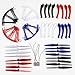 AVAWO Upgraded 4 Colors Syma X5HC X5HW Spare Parts Main Blade Propellers & Motor & Propeller Protectors Blades Frame & Landing Skid Included Mounting Screws for RC Mini Quadcopter Toy