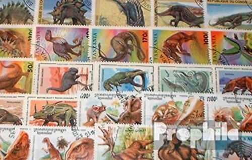 Prophila Collection Motives 50 various Prehistoric Animals stamps (Stamps for collectors) Amphibians/reptiles/dinosaurs