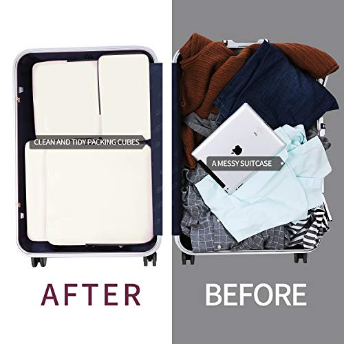 Eono Essentials 4 Set Compression Packing Cubes Travel Expandable