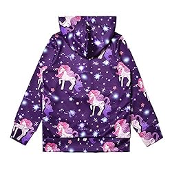 Hoodie for Girls Unicorn Zip Up Jackets Sweatshirt