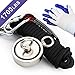 Double Sided Neodymium Fishing Magnet,Combined 1700 lbs(772KG) Pulling Force Rare Earth Magnets with high Strength Polyester Rope and Protective Gloves