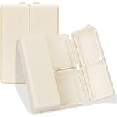 FYY Travel Pill Organizer,7 Compartments Large Pill Box Medicine Case-Beige | Easy to Use, Privacy Protection,Magnetic Foldable Large Pill Case for Purse or Pocket to Hold Vitamins,Supplements,Medication