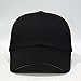 Plain Pro Mesh Low Profile Baseball Cap with Adjustable Velcro (Varied Colors) (Black)