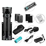 OLIGHT r50 pro Seeker le Police Tactical Flashlight Military Law Enforcement Patrol Light Cool White led 3200 lumens Rechargeable Weapon Light Holster 4500mAh Lithium Battery Patch