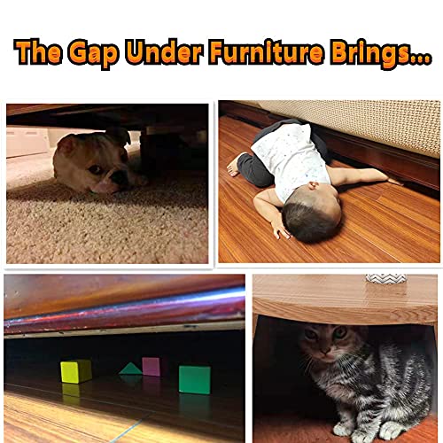 BRULVVR Under Bed BlockerGap Bumper for Under Furniture,Stop Toy Going