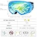 picador Ski Snowboard Goggles OTG with Anti-Fog UV400 Protection Lens Snow Goggles for Youth Teenagers Kids Girls Boys(Blue)