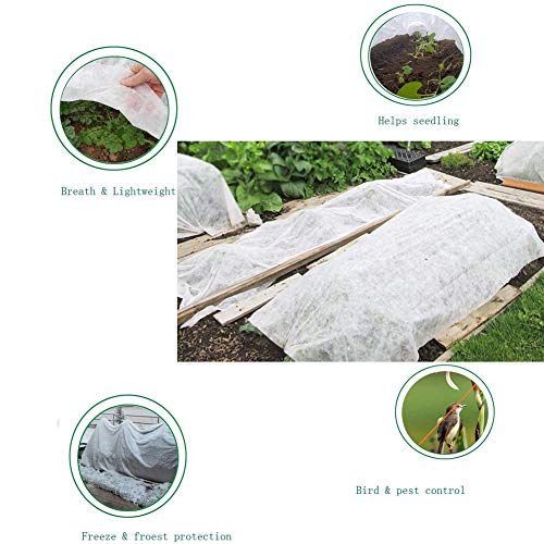 LMHOME Plant Covers Freeze Protection 0.9oz 8Ft x 24Ft Rectangle