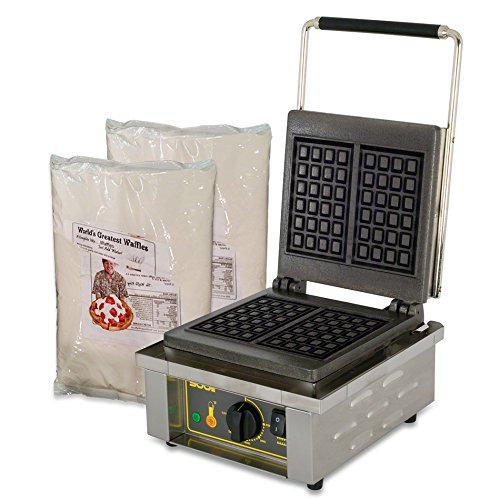 Click Here to See More Images Equipex (GES20-KIT) - 20 Waffle/Hr Liege Waffle Baker w/ Mix