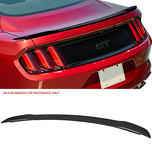 Trunk Spoiler Fits 20152019 Ford Mustang 2016 2017 High Kick V Style Unpainted Black ABS Rear