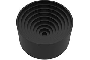 BorinGlass Rubber Flask Stand, 90 mm Diameter Durable Lab Rubber Support Rubber Flask Holder for Round Bottom Flask, Black