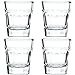 Trendy Bartender Shot Glass Set (4pcs, Clear) – Heavy Base 1.5 Oz Shot Glasses For Liquor and Espresso - Polishing Cloth & Liquor Pourer Included.