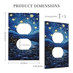 Tewujay Decorative Outlet Cover 1 Gang Abstract