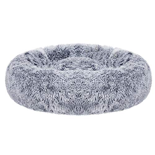 FEANDREA Dog Bed, Cat Bed, Soft Plush Surface, DonutShaped Dog Sofa with Removable Inner