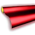 VViViD Reflective Gloss Red Vinyl Car Wrap Film DIY Roll Easy to Install No-Mess Decal (1/2ft x 48 Inch)