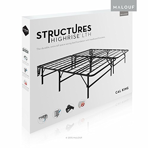 MALOUF Structures Highrise Foldable Bed Frame & Mattress Foundation - 18" Deluxe Height - Twin XL