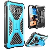 Galaxy S7 Active Case, i-Blason Prime Samsung Galaxy S7 Active 2016 Release [Heavy Duty] [Dual Layer] Holster Cover case with [Locking Belt Swivel Clip]/*NOT COMPATIBLE with Galaxy S7* (Blue)