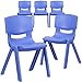 Flash Furniture Whitney 5 Pack Blue Plastic Stackable School Chair with 15.5'' Seat Height