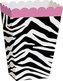 Zebra Print Popcorn Treat Boxes, 8ct
