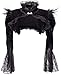 Alivila.Y Fashion Corset Womens Flannel Long Sleeve Steampunk Retro Jacket Shrug 21671-Black-S