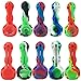 Silicone Smoking Spoon with metal stem One Pieces Assorted Color