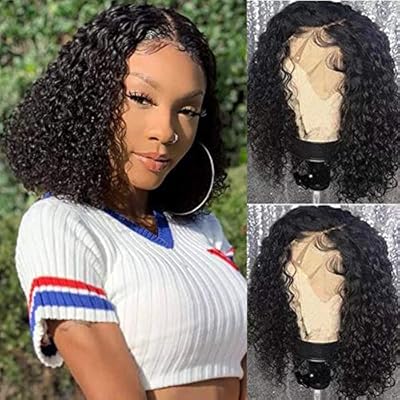 Recool Hair Human Hair Wigs 13x4 Lace Front Curly Hair Wig Side