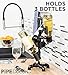 Pipe DÉCOR Industrial Wine Rack, 3 Bottles, Complete Set, Black Electroplated Finish, Rustic Design, Steampunk & Farmhouse Style