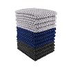 CRAFTSWORTH Kitchen Towels, 15 x 26 Inches, Pack of 12, 100% Ring Spun Cotton, Solid Multicolor Dish Towels Super Soft…