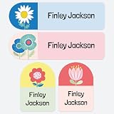 Dotty about Paper 50 x No Iron Personalised Waterproof Name Labels Garden