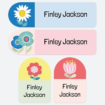 Dotty about Paper 50 x No Iron Personalised Waterproof Name Labels Garden