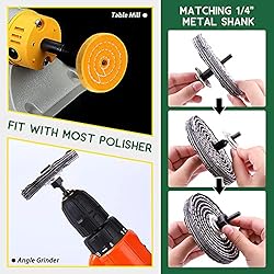 Keadic 8 Pcs 4 Inches Buffing Polishing Wheel Kit 3