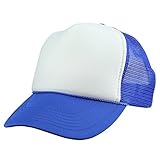 Mesh Youth Cap in Royal Blue and White