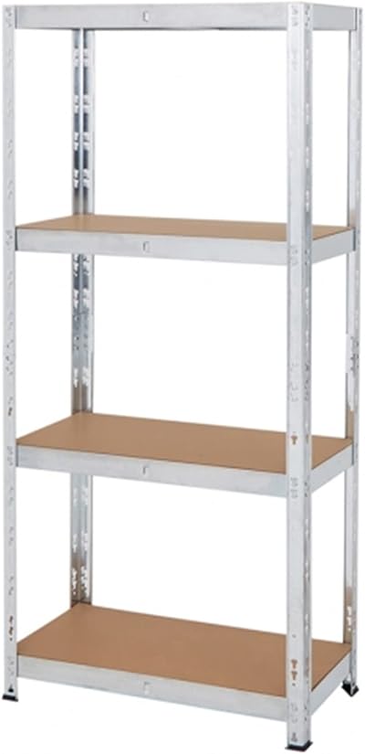 4 Tier Boltless Galvanised Shelving Unit 150x75x30cm 150kg Shelf 750kg Storage
