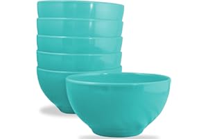 Calypso Basics by Reston Lloyd Melamine Bowl, Set of 6, Turquoise