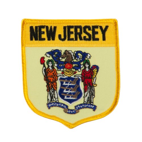 Eastern State Flag Embroidered Patch Shield - New Jersey OSFM