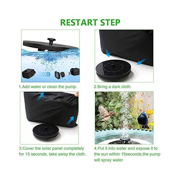 Senders-Solar-Fountain-Pump-Circle-Garden-Solar-Powered-Water-Pump-Solar-Panel-Kit-Water-Pump-for-Pond-Fountain-BirdBath-Garden-Decoration-Water-Cycling-No-Electricity-Required Senders Solar Fountain Pump, Circle Garden Solar Powered Water Pump Solar Panel Kit Water Pump for Pond, Fountain…