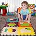 Foam Puzzle Play Mat, Tomi Baby Playmat with 9 Soft Interlocking Floor Tiles for Infants, Toddlers and Kids-Great Mats for Crawling and Playing -Vibrant Animal Shapes- Non Toxic